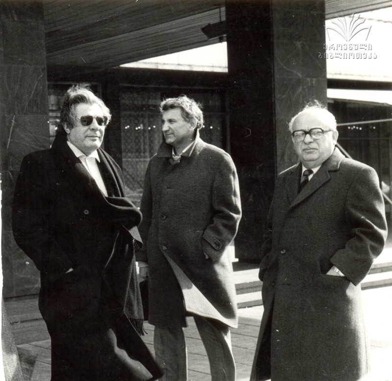 Marcello Mastroianni and Eldar Shengelaia – Meeting of cinematography luminaries in Tbilisi geotv.ge